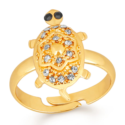 Tortoise Love Designer crystal Finger Ring