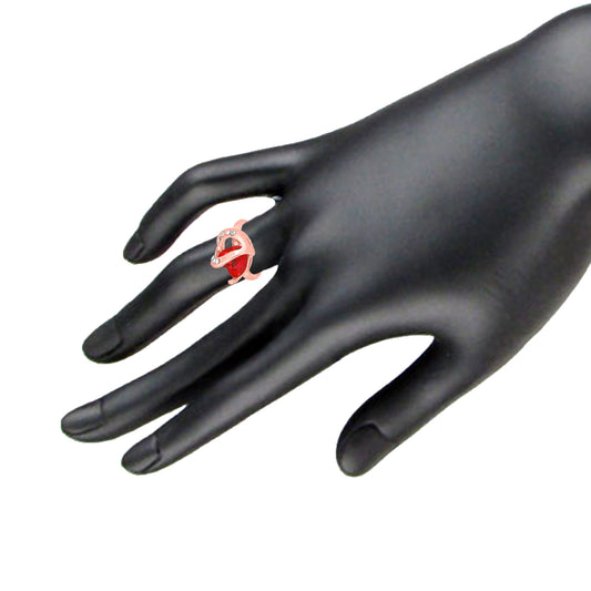 Dual Heart Love Crystal Finger Ring