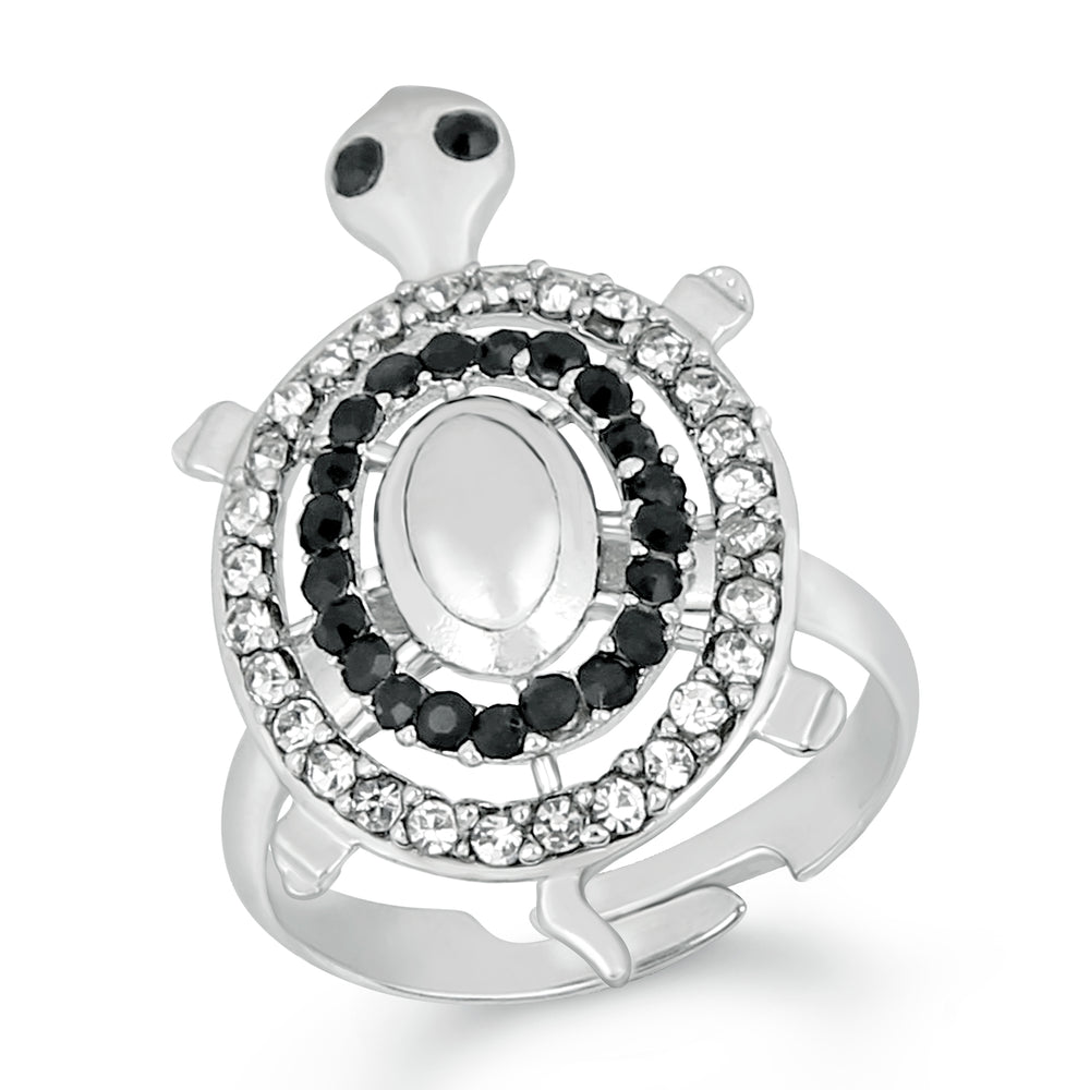 Tortoise Love Designer crystal Finger Ring