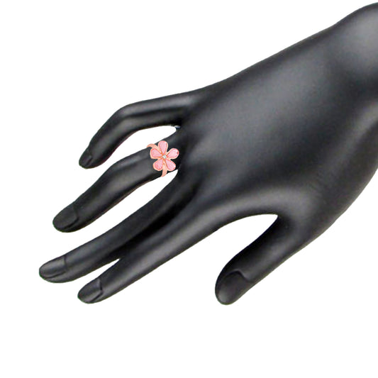 Beautiful Floral Love Crystal Finger Ring
