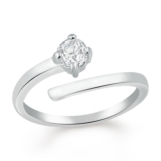 Valentine Gift Alluring Solitaire CZ Finger Ring