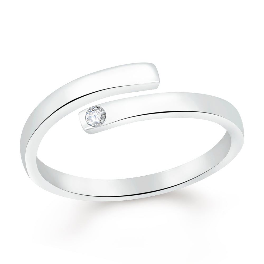 Valentine Gift Enchanting Solitaire CZ Finger Ring