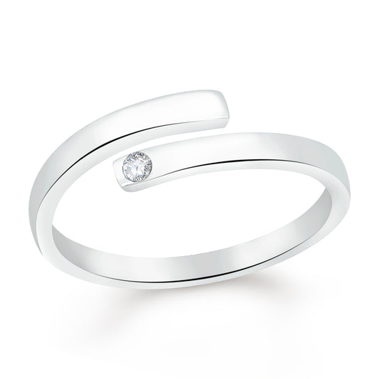 Valentine Gift Enchanting Solitaire CZ Finger Ring