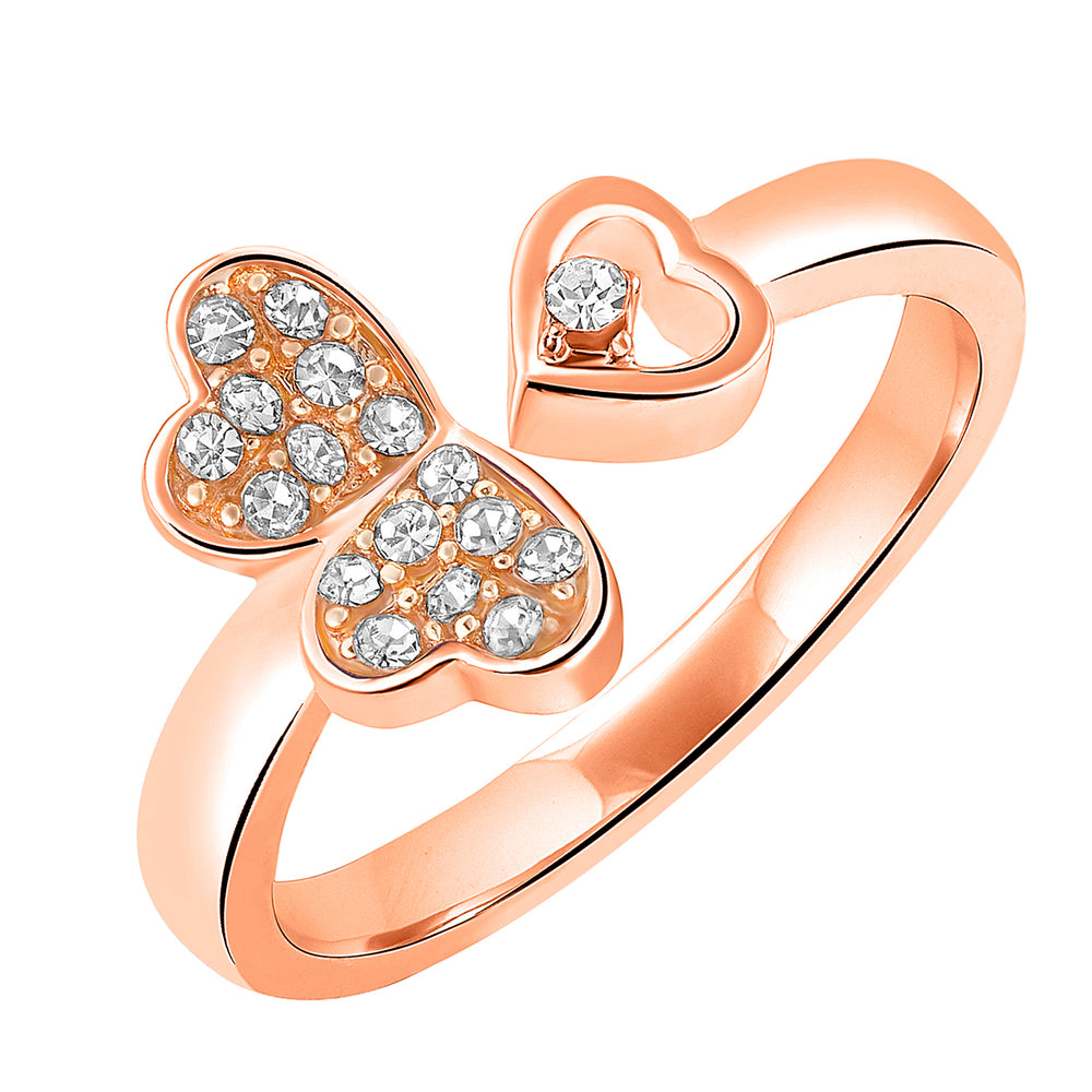 Tripple Heart Adjustable Finger Ring