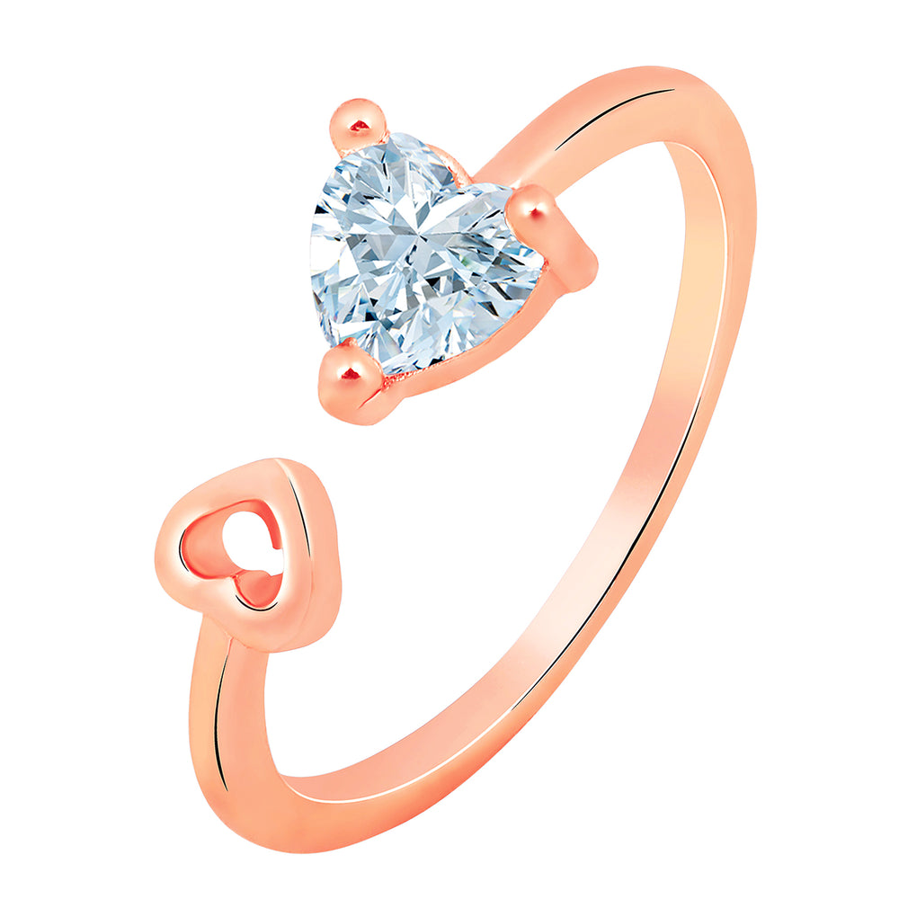 Dual Heart Adjustable Finger Ring