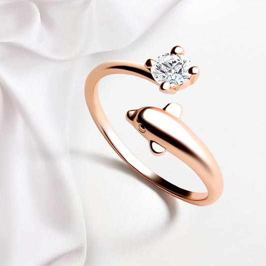 Dolphin Shaped Adjustable Finger Ring