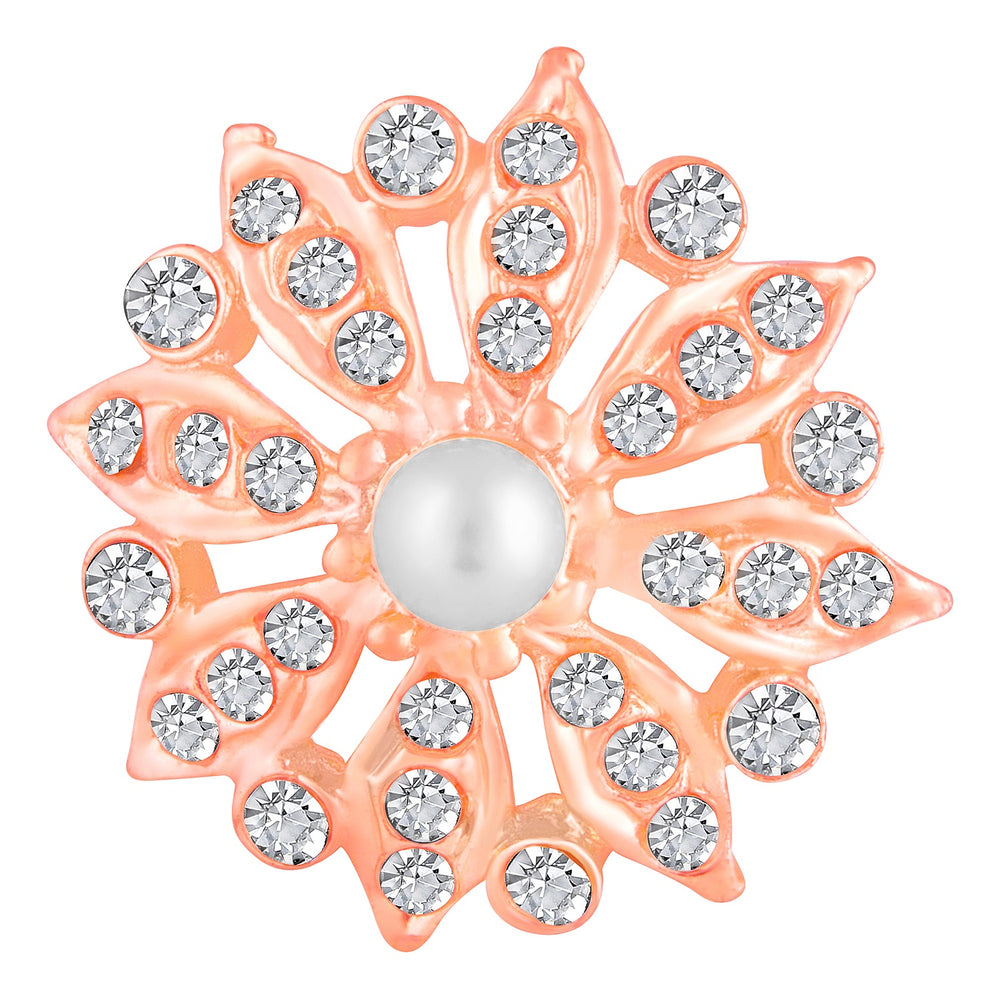 Round Shape Floral Adjustable Finger Ring