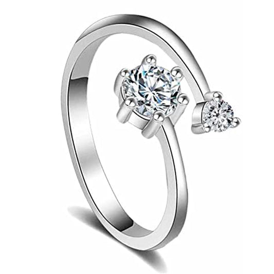Dual Floral Adjustable Finger Ring