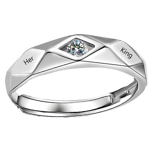Her King Adjustable Finger Ring