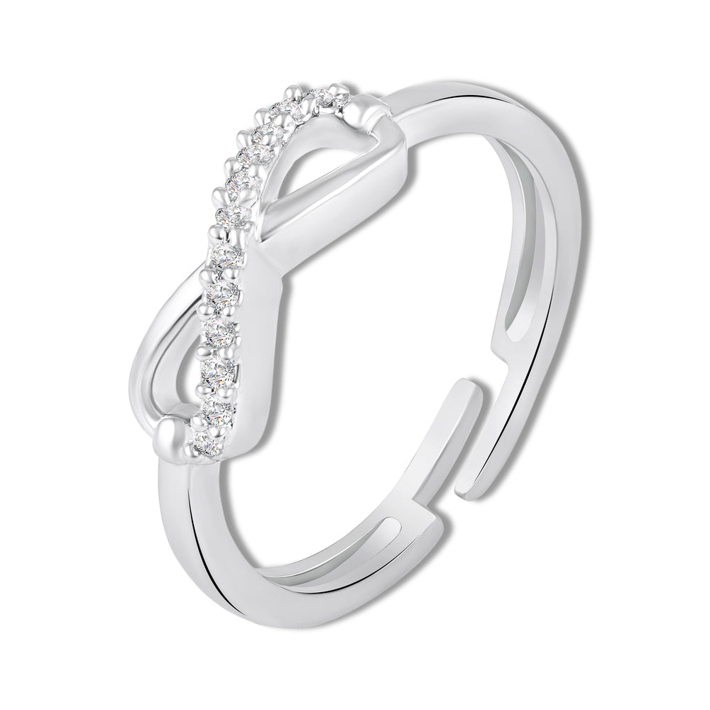 Bow Infinity Adjustable Finger Ring