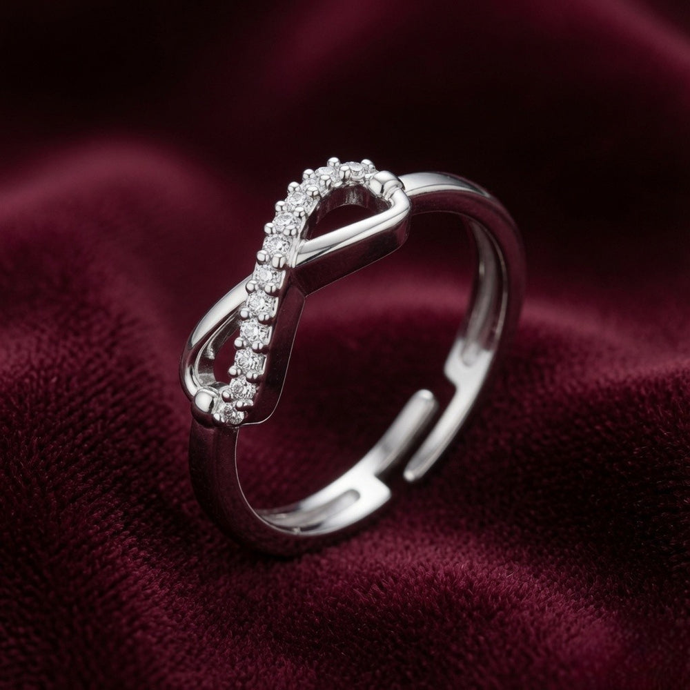 Bow Infinity Adjustable Finger Ring