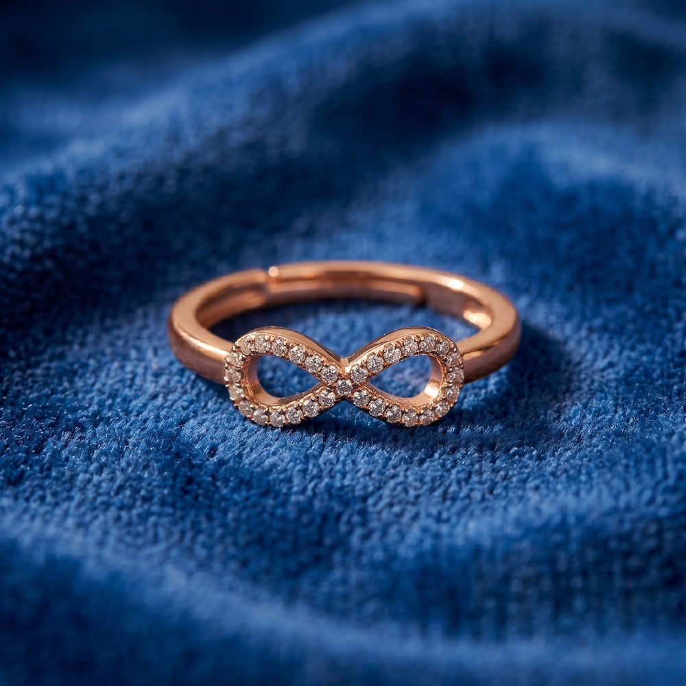 Bow Infinity Adjustable Finger Ring