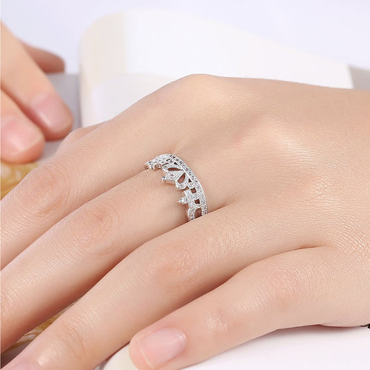 Exclusive Crown ,Hug Disigner Finger Rings with Rose Box