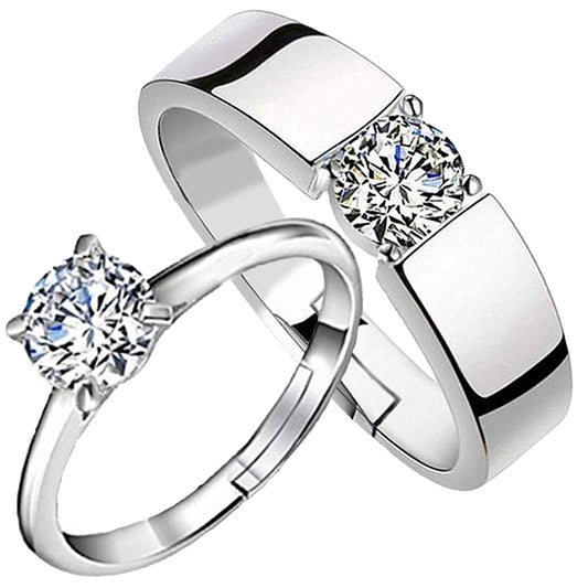 Solitaire Couple Ring Set