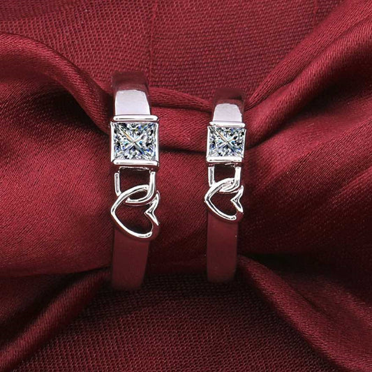 Lock Heart Proposal Adjustable Couple Ring