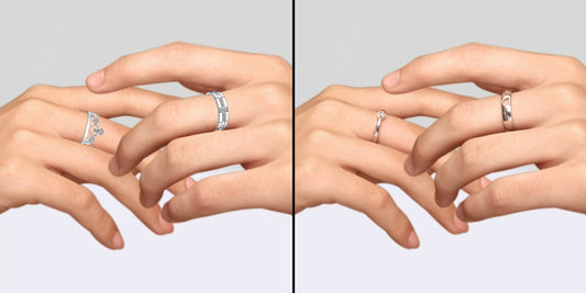 Combo of Cross Crown and endless Love Heart Couple Finger Rings