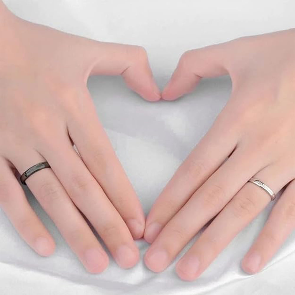 Heartbeat Couple Rings