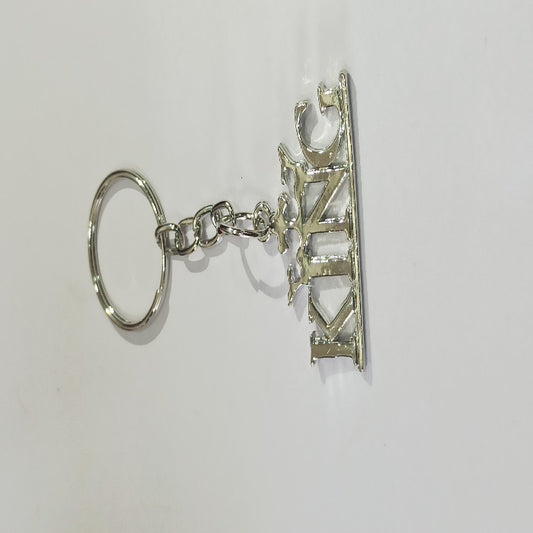 Silver Color King Keychain