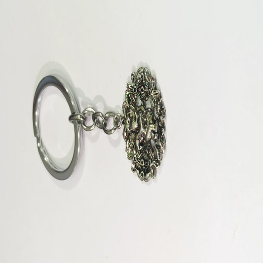 Silver Vighnaharta Lord Ganesha Keychain