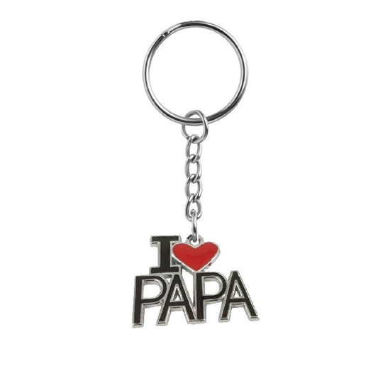 I Love Papa Keychain