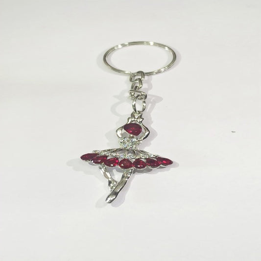Dancing Angel Red Crystal Key Chain for Women