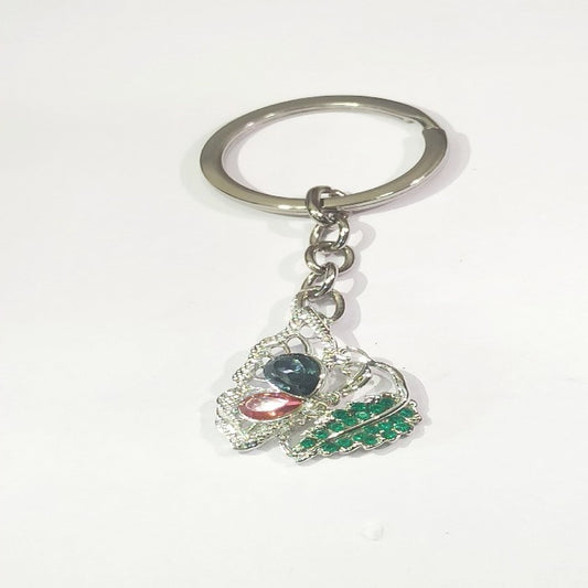 Butterfly Key Chains with Crystal Stones for Girls and Women