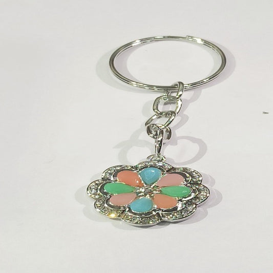 Floral Crystal Key Chains for  Men and women