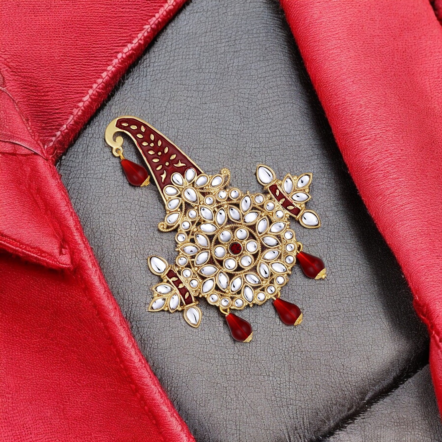 Perfect Safa Kalangi Brooch for Men