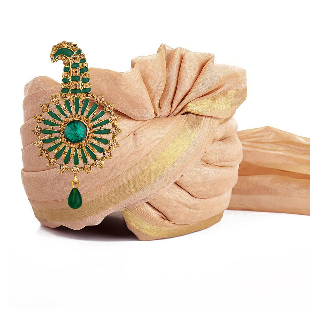 Meena Enamel Perfect Safa Kalangi Brooch for Men