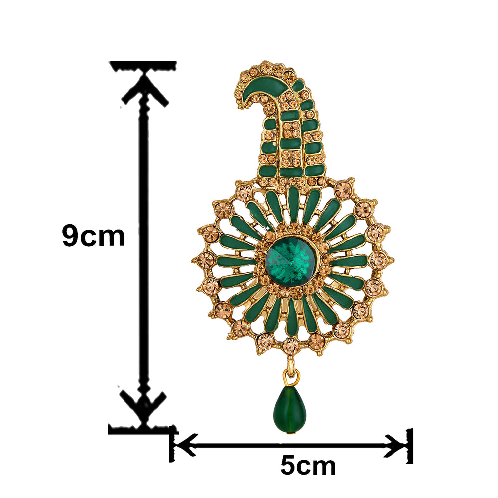 Meena Enamel Perfect Safa Kalangi Brooch for Men