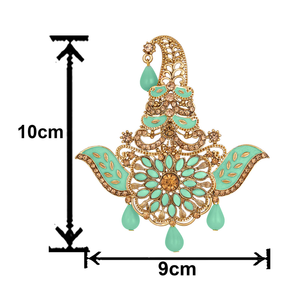 Meena Enamel Perfect Safa Kalangi Brooch for Men