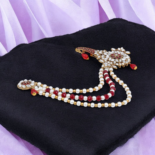 Triple Layered Mala Meenakari Work Kalangi Brooch