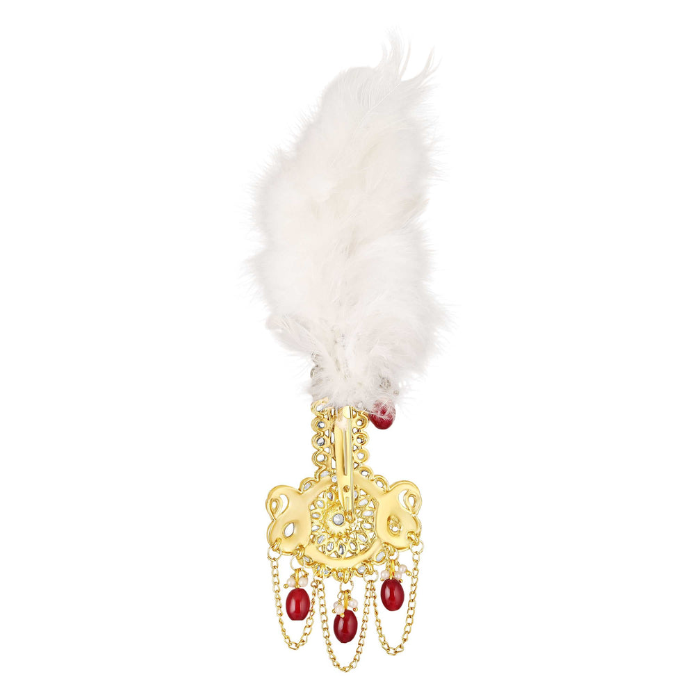 Royal Crystals Safa Kalangi for Groom with Feather