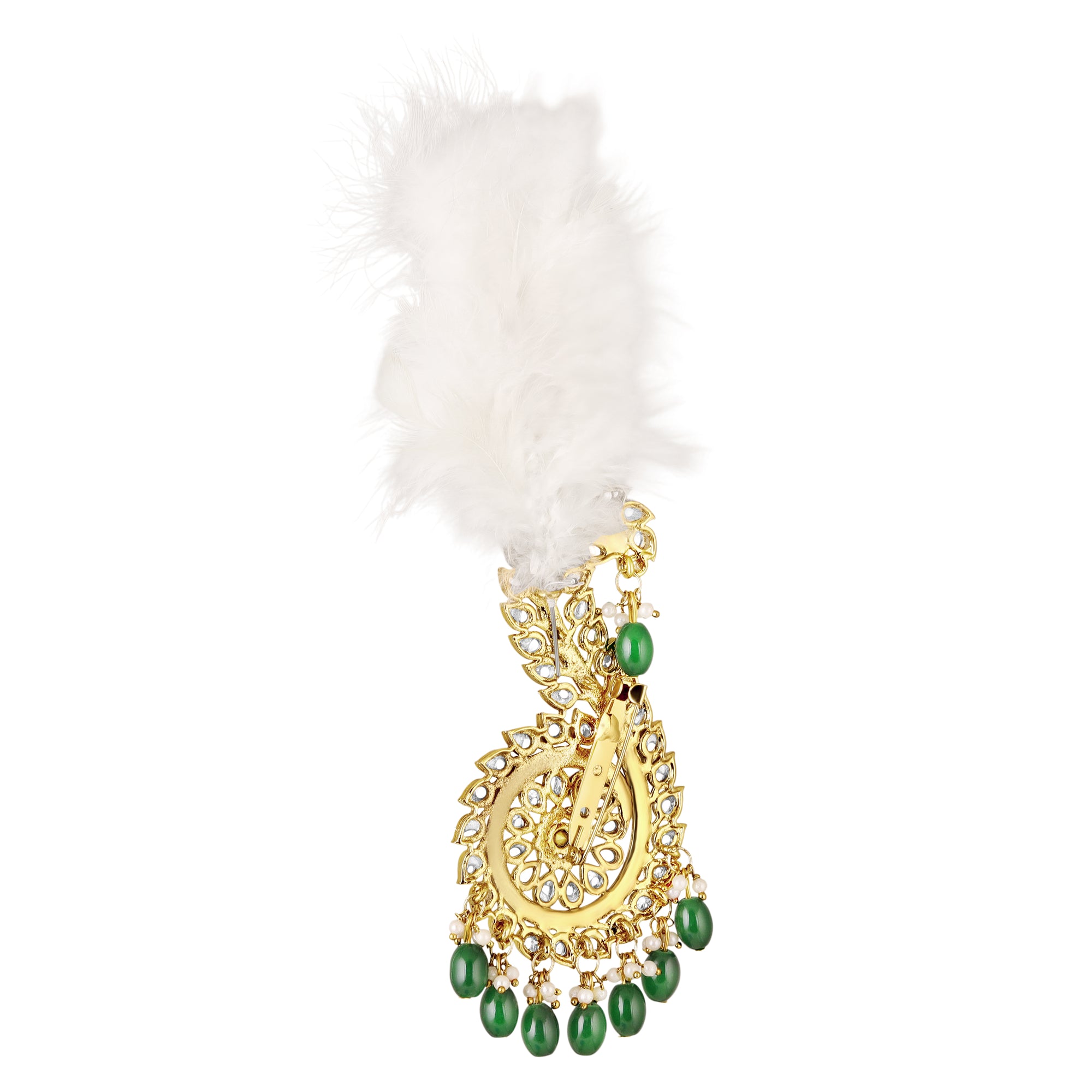 Royal Crystals Safa Kalangi for Groom with Feather