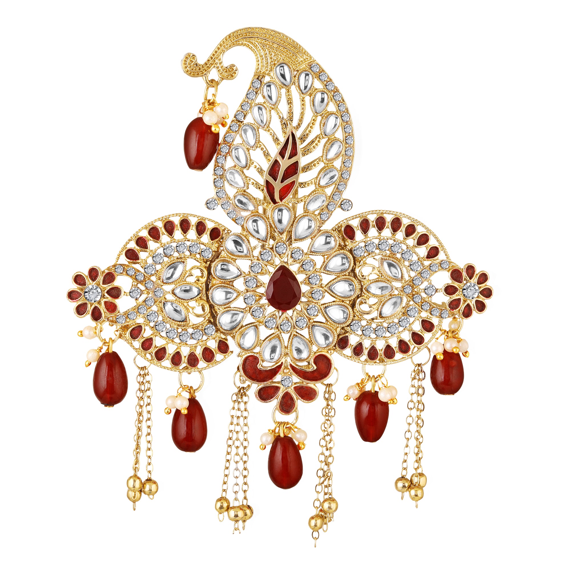 Traditional Wedding Pagdi Brooch Safa Kalangi for Groom