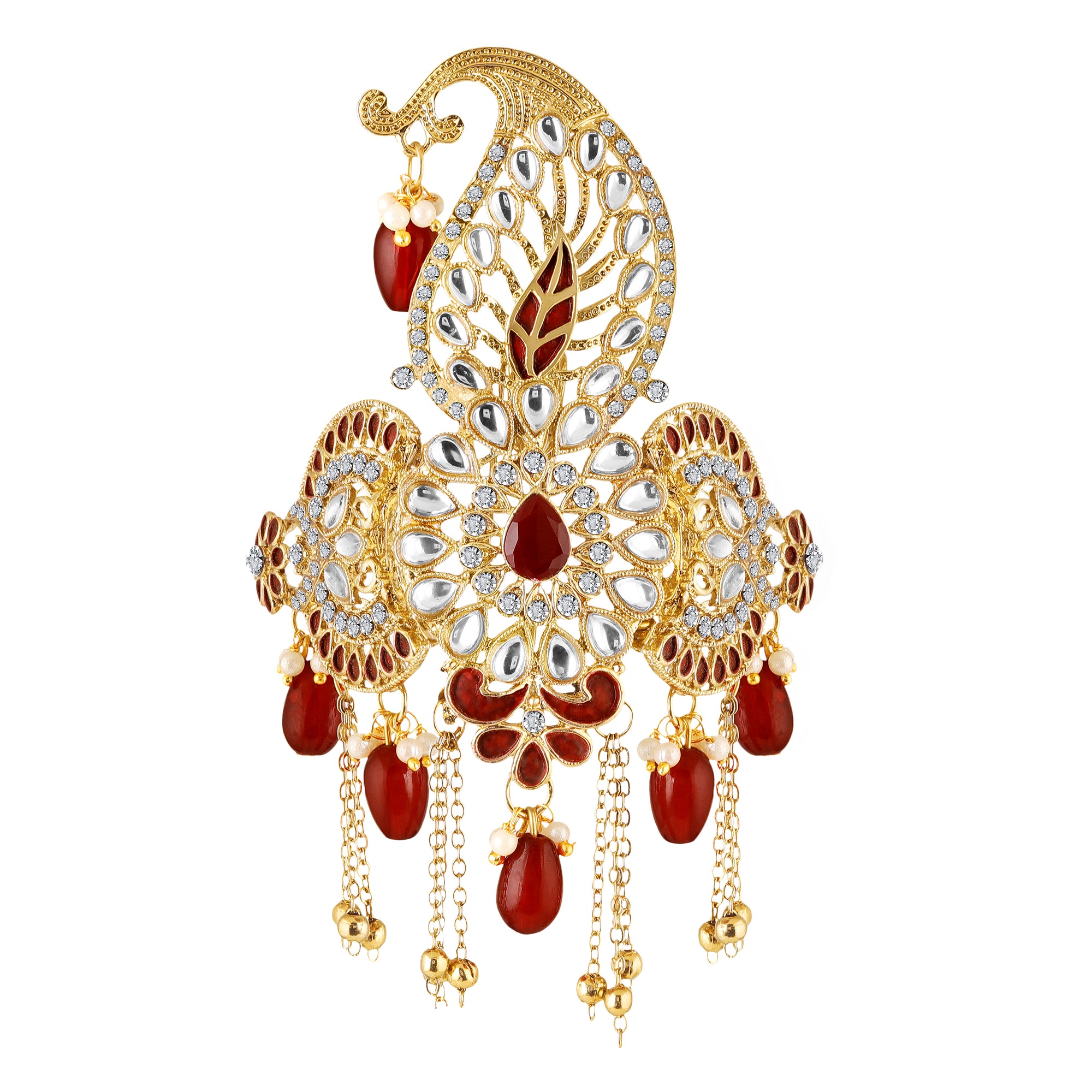 Traditional Wedding Pagdi Brooch Safa Kalangi for Groom