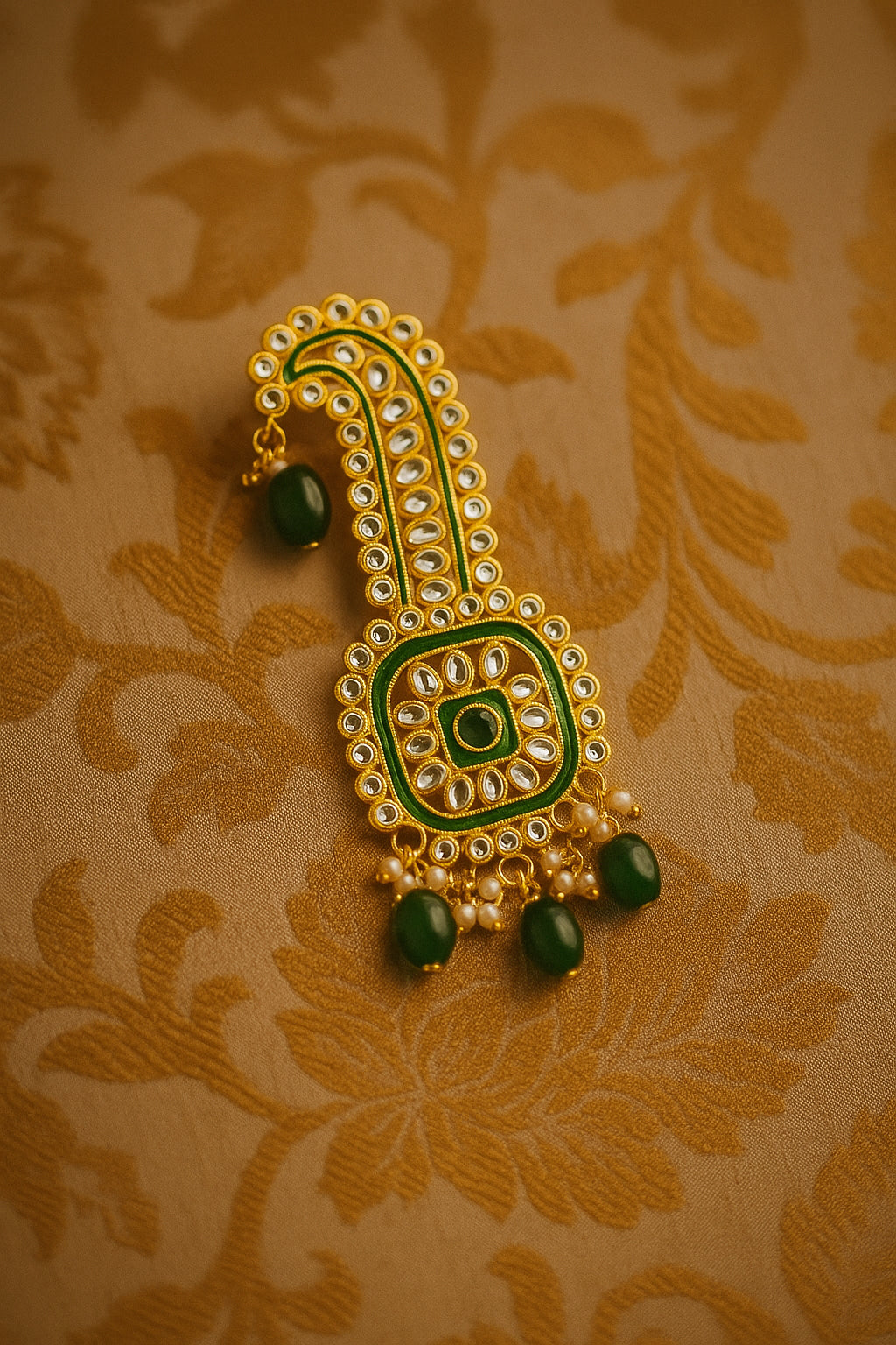 Traditional Wedding Pagdi Brooch Safa Kalangi for Groom