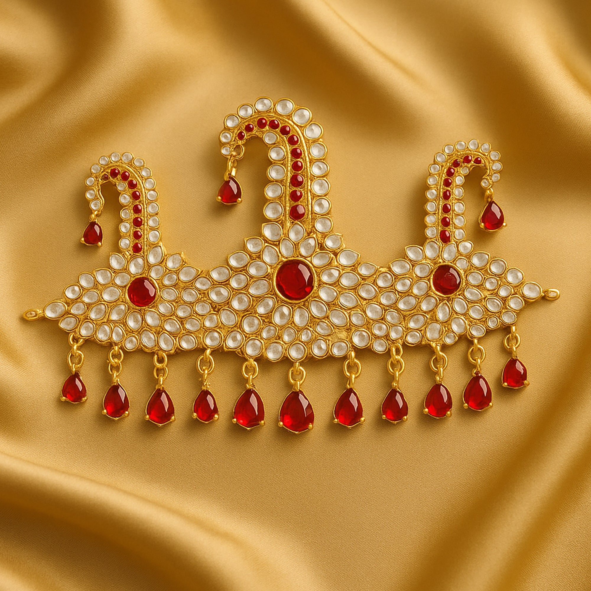 Traditional Wedding Pagdi Brooch Safa Kalangi for Groom