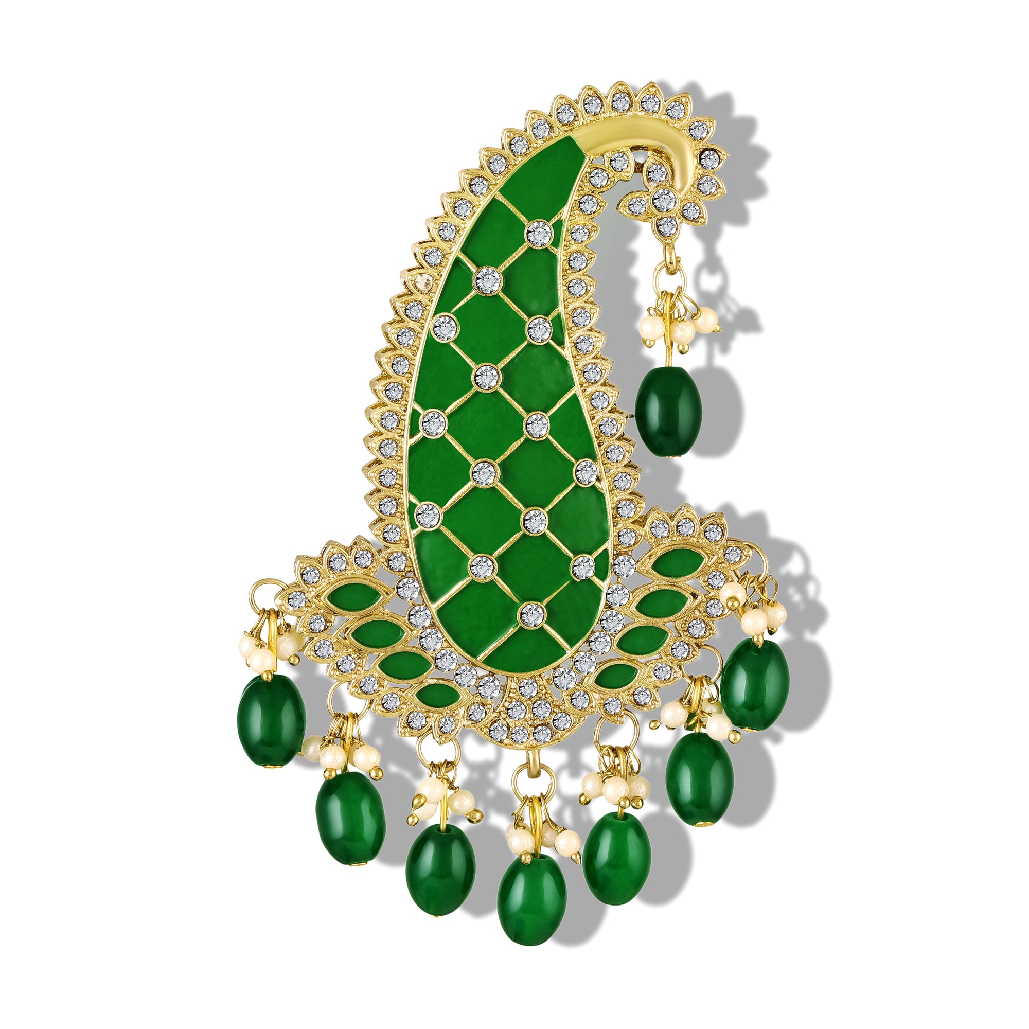 Royal Green Meenakari Enamelled Kalangi