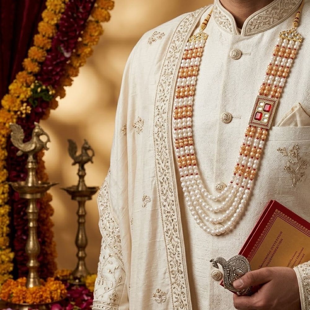 4 Layered Groom / Dulha Moti Mala Haar