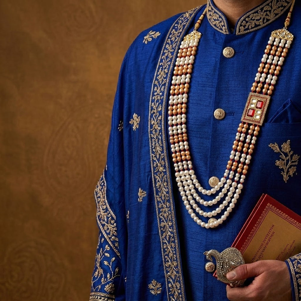 4 Layered Groom / Dulha Moti Mala Haar
