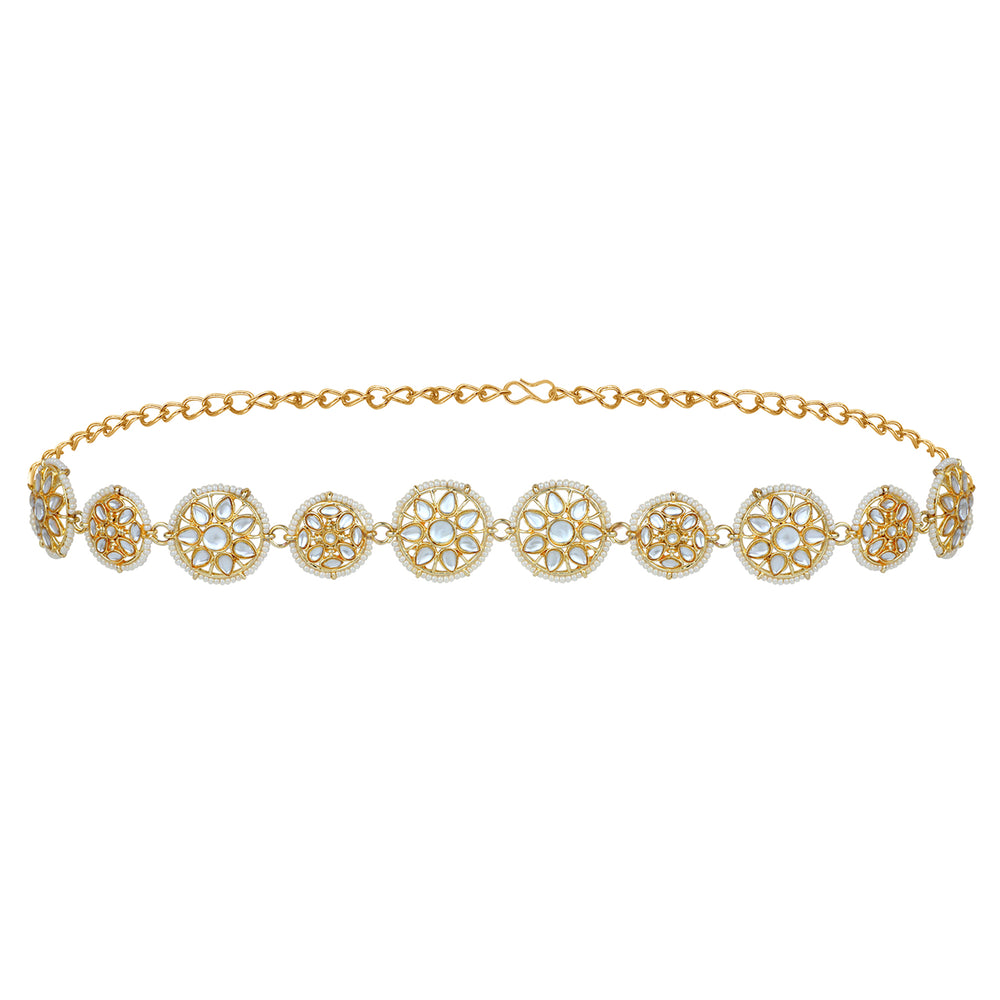 Round Shaped Floral Traditional Mathapatti