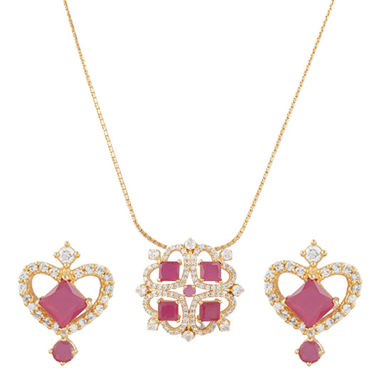 Ruby Love Ethnic Pendant set