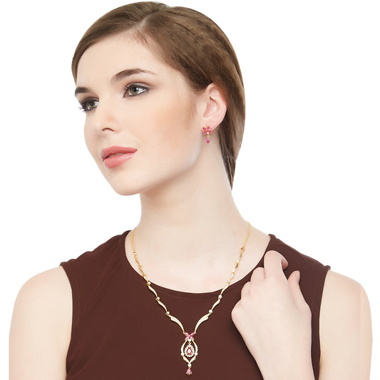 Mesmerising Ruby Designer Necklace set