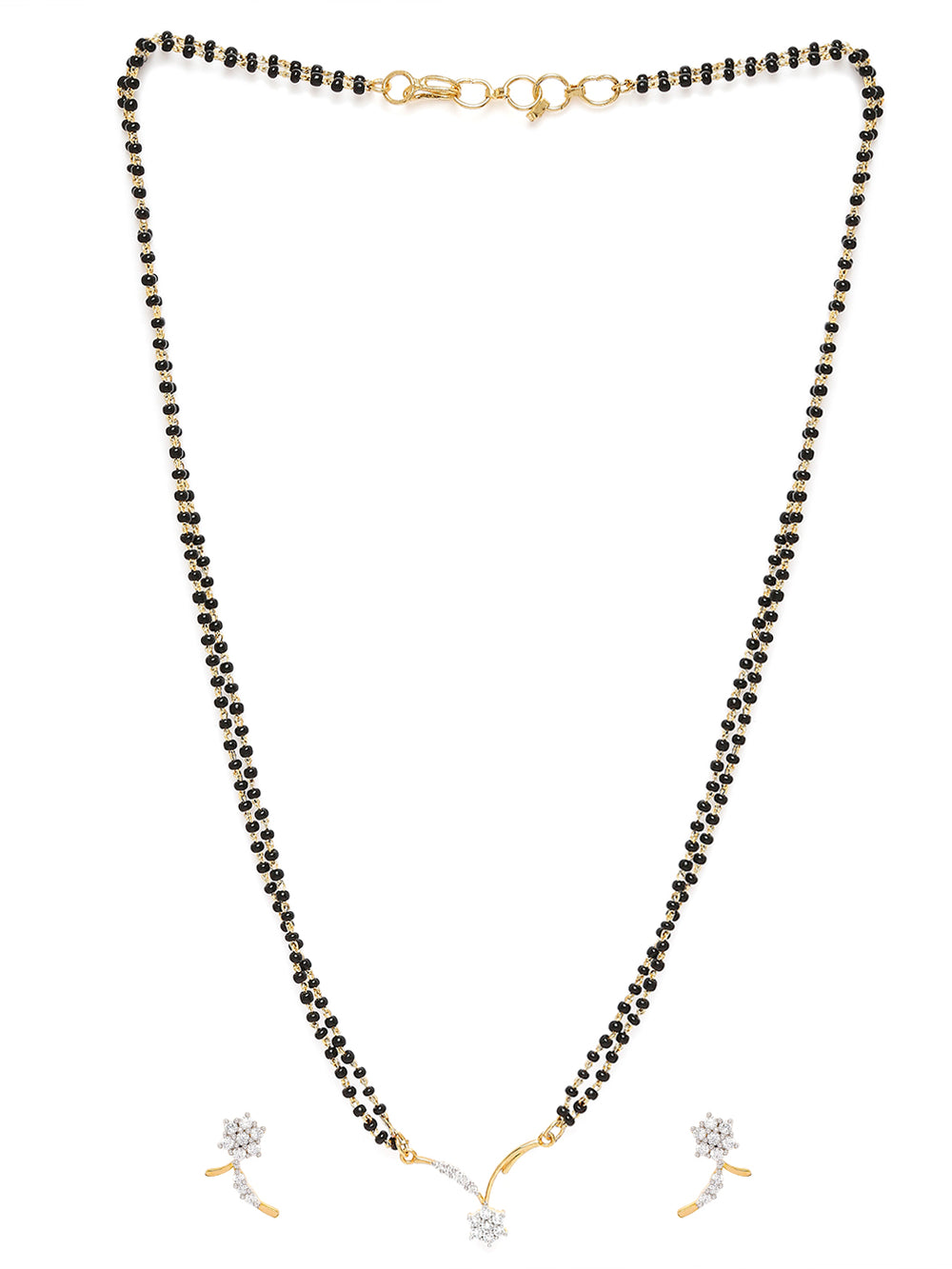 Brilliant Bright Bunch Tanmaniya Chain Mangalsutra Set with Cubic Zirconia