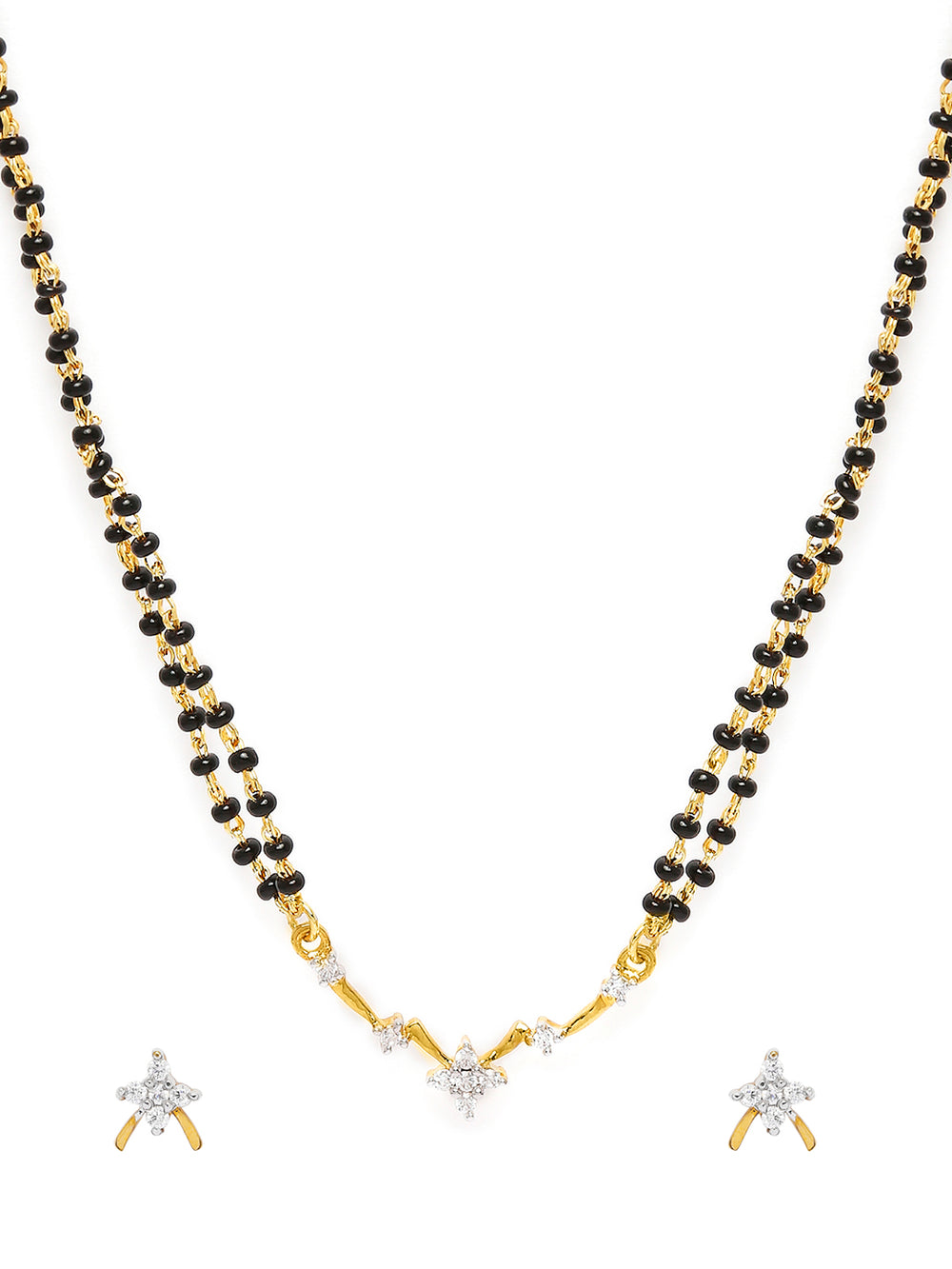 Brilliant Bright Bunch Tanmaniya Chain Mangalsutra Set with Cubic Zirconia