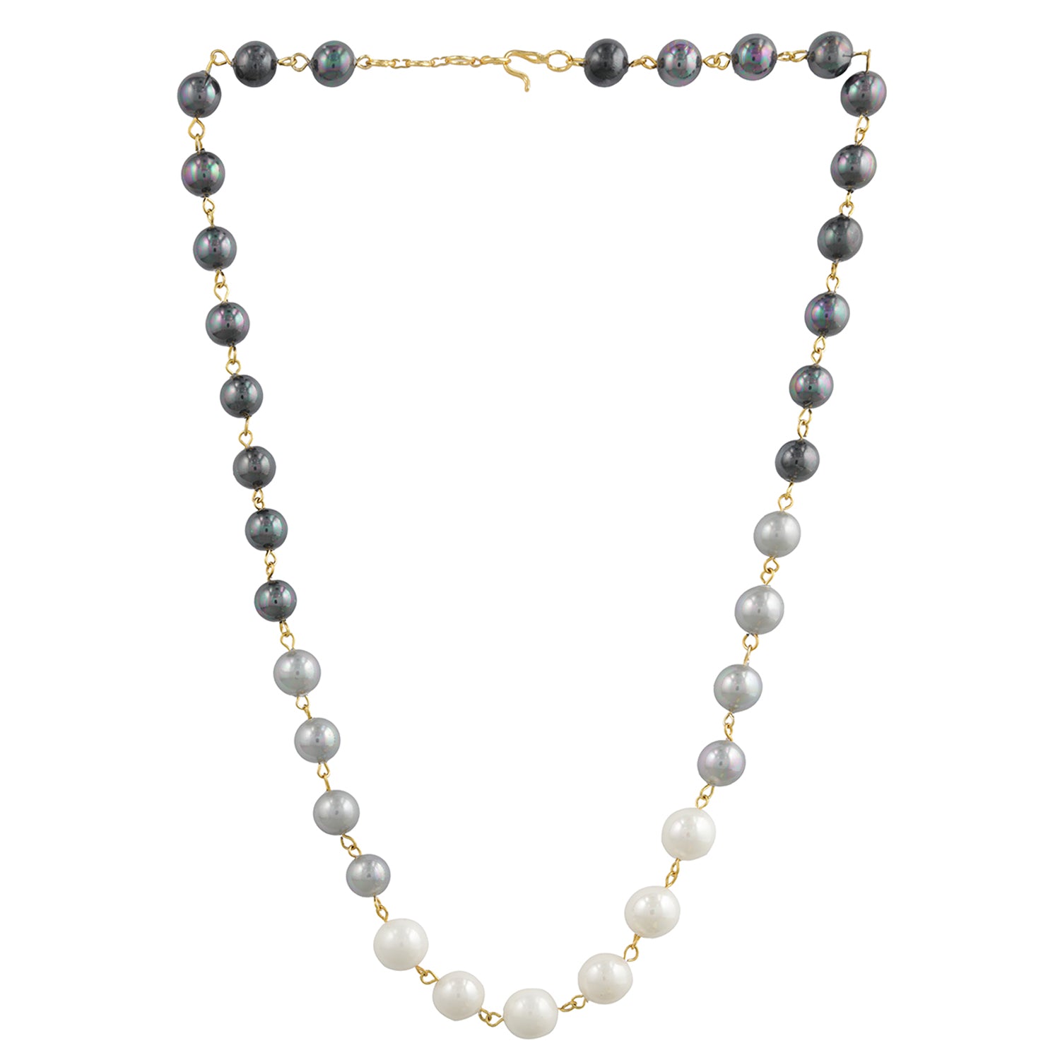 Glamorous Glass Beads Pearls Necklace