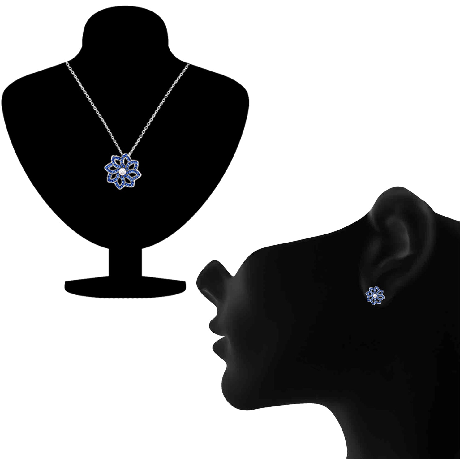 Classic Floral Love Pendant Set