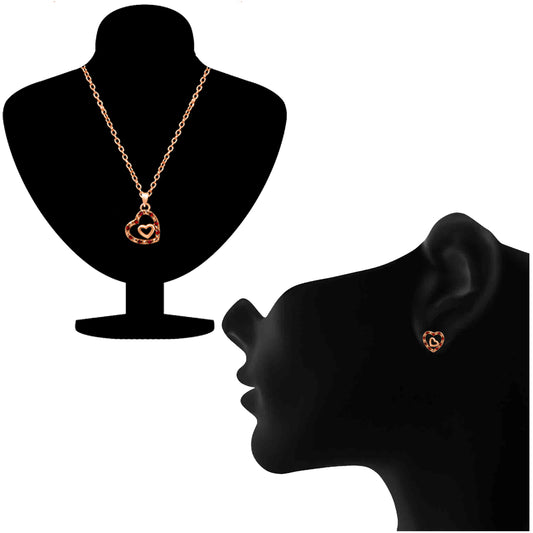 Dual Heart Pendant Set