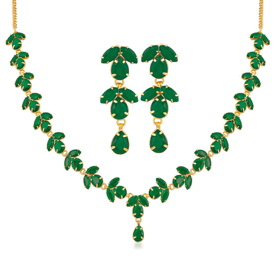 Elegant Designer Crystal Necklace set